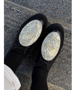 Geometrical Silver Shoes